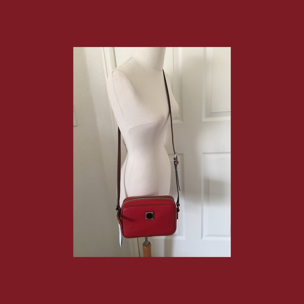 Dooney & Bourke Pebbled Leather Red Crossbody Bag